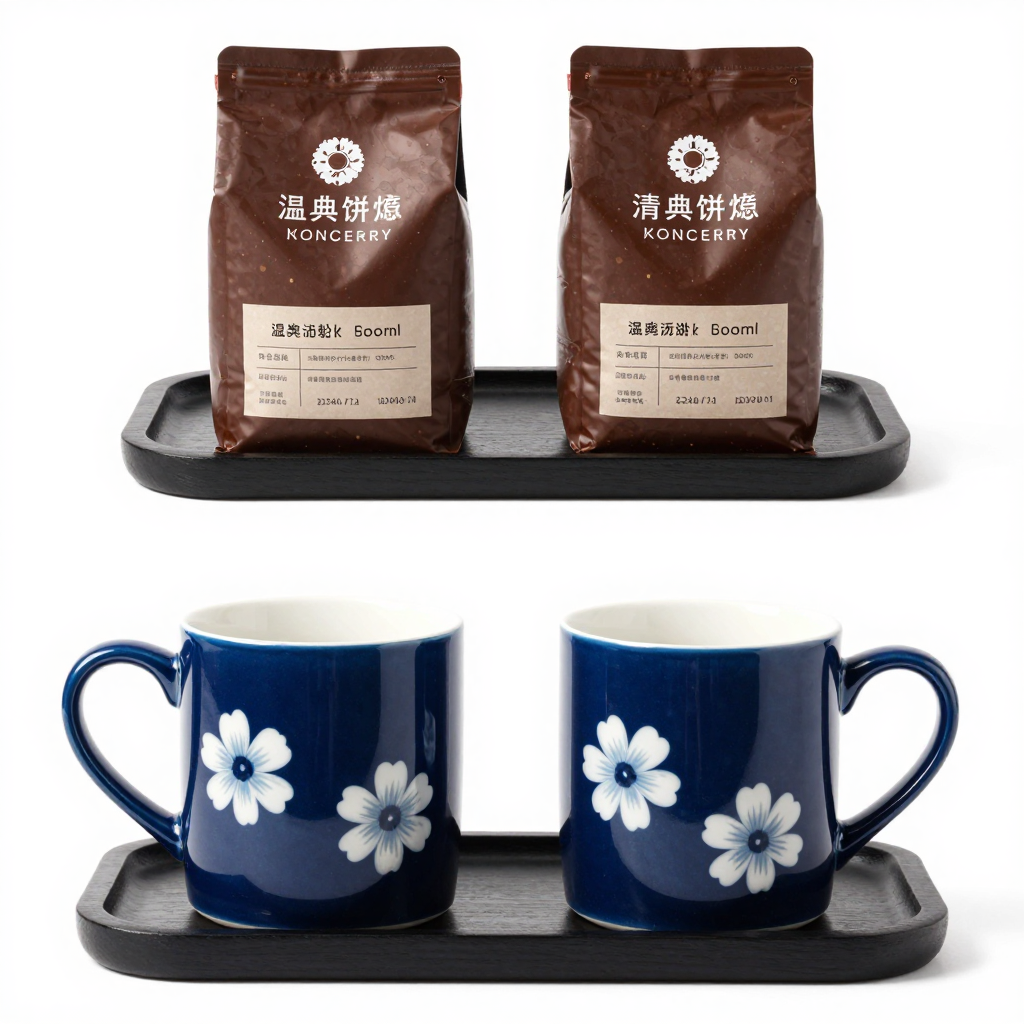 Midnight Bloom Ceramic Mugs Set