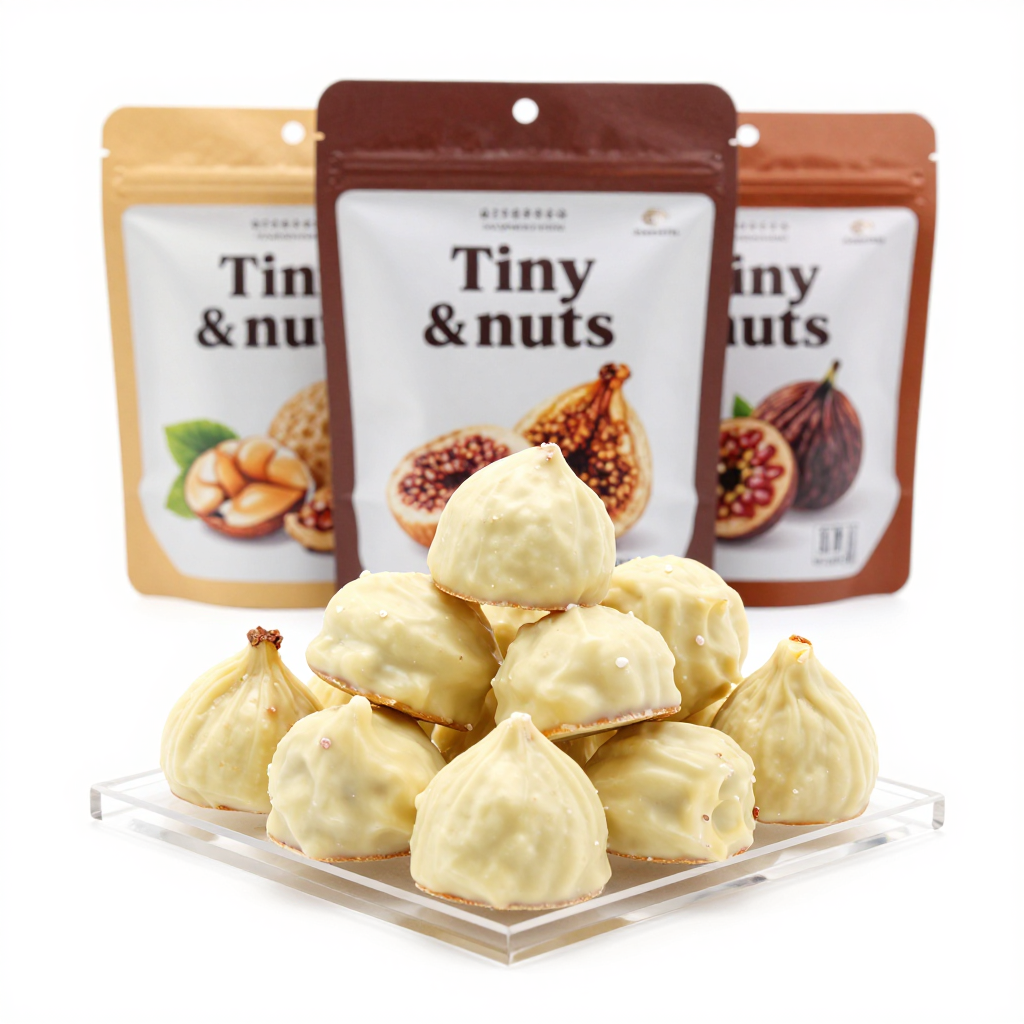 White Chocolate Drizzled Dried Fig Bites