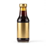 Honey-Garlic BBQ Sauce with Smoky Spices in a Rustic Brown Glass Bottle - 1