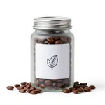 Costa Rican Tarrazú High-Altitude Whole Bean Coffee in Frosted White Glass Jar with Silver Lid - 2
